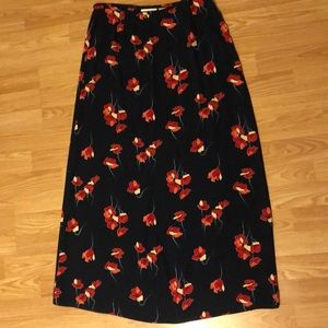 Liz Claiborne navy skirt with floral print